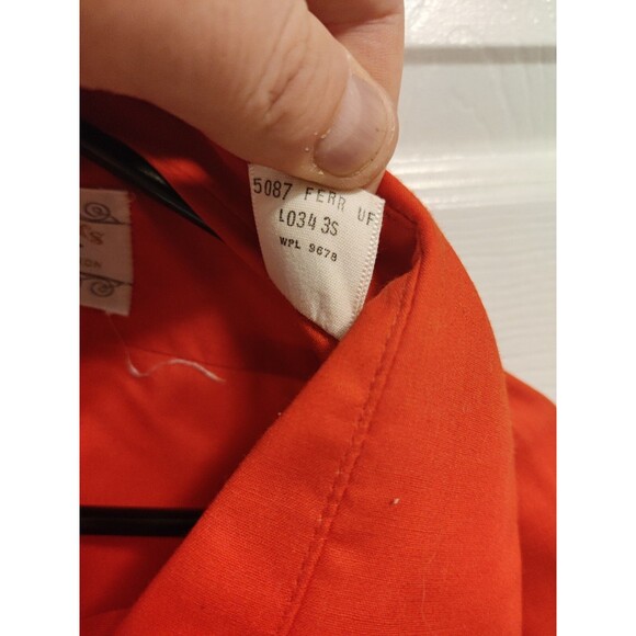 Vintage Arrow "Shirt Tails" Color Red Long Sleeve Point Collar Shirt 17-17 1/2 - Picture 5 of 8